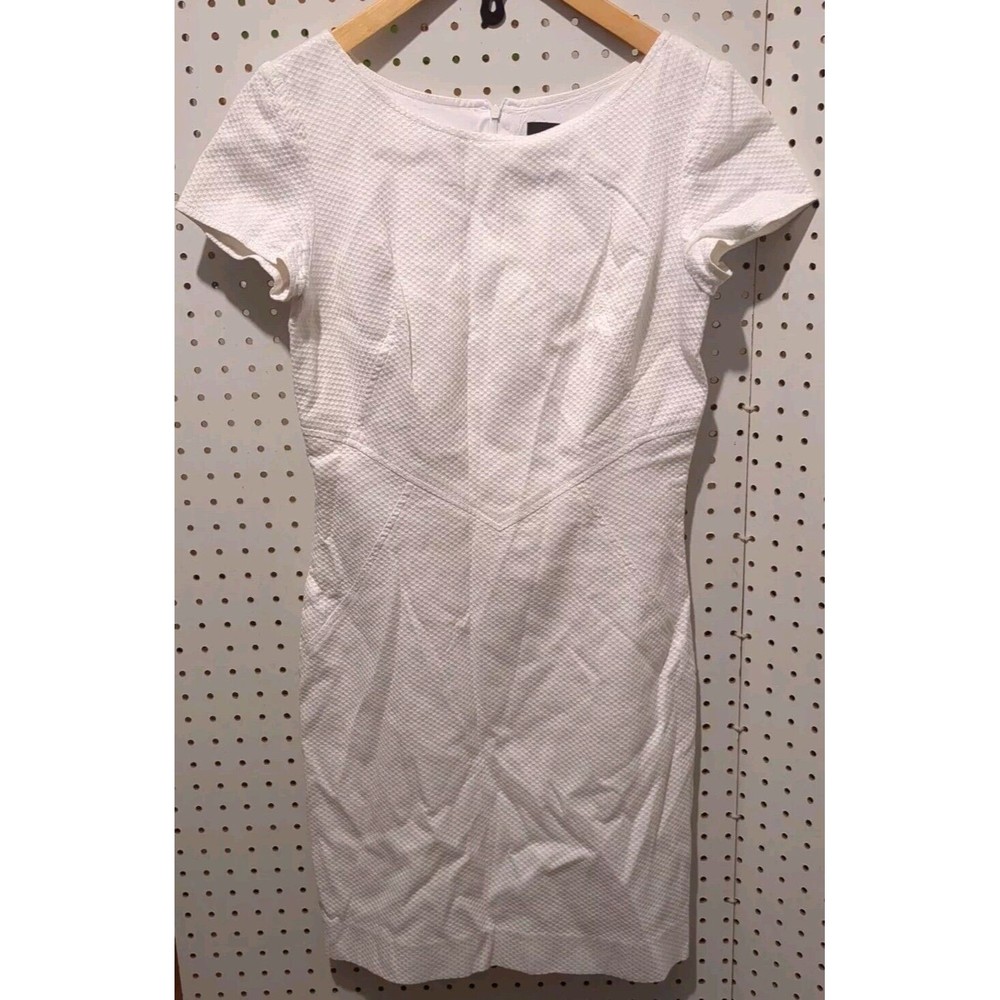 Bigio Collection White Short Sleeve Dress Size 4